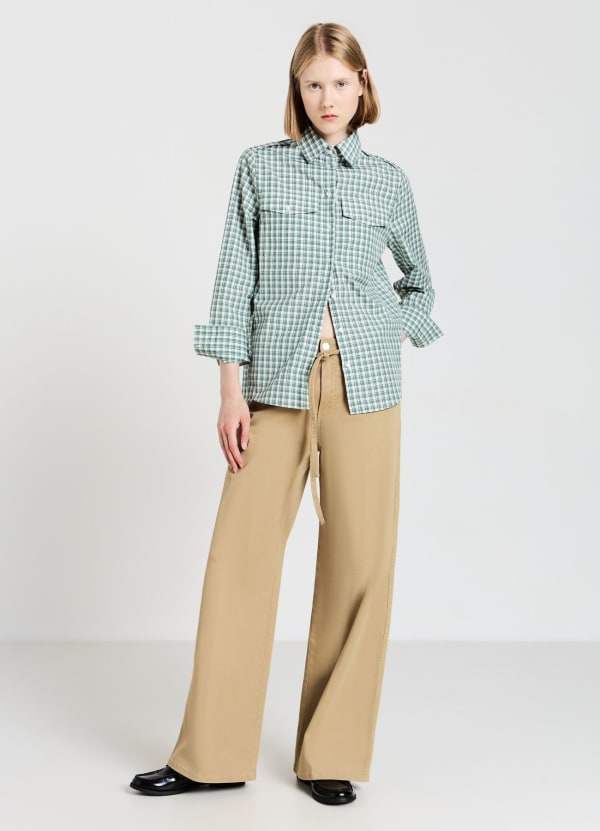 Camicia quadri con tasche
