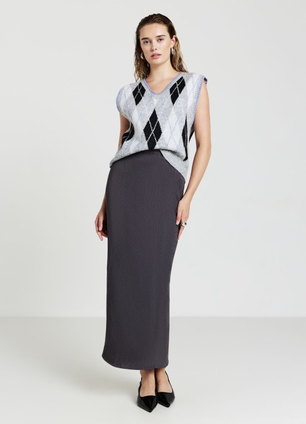 Gilet maglia a rombi