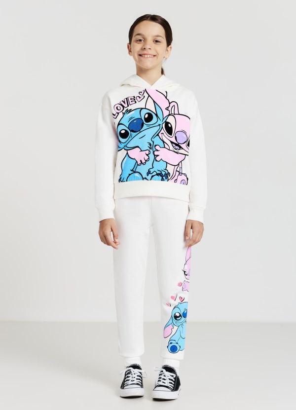 Pantaloni ginnici con stampa Stitch