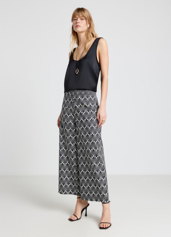 Pantaloni culotte a fantasia