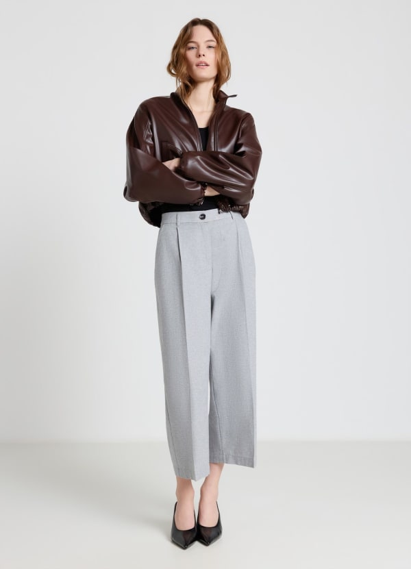 Pantaloni culotte con pinces