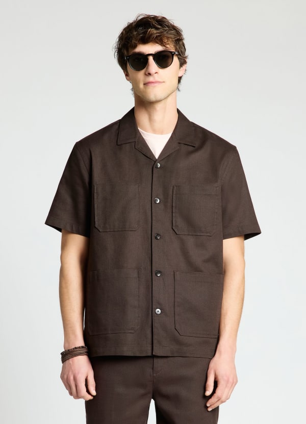 Camicia con tasche applicate