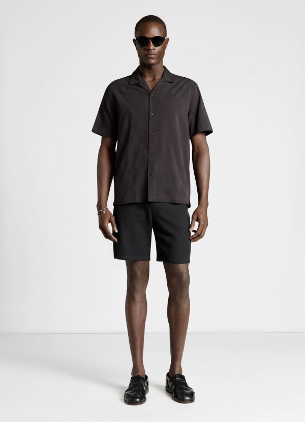 Camicia bowling jacquard