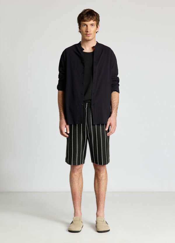 Pantaloncini ginnici a righe con coulisse