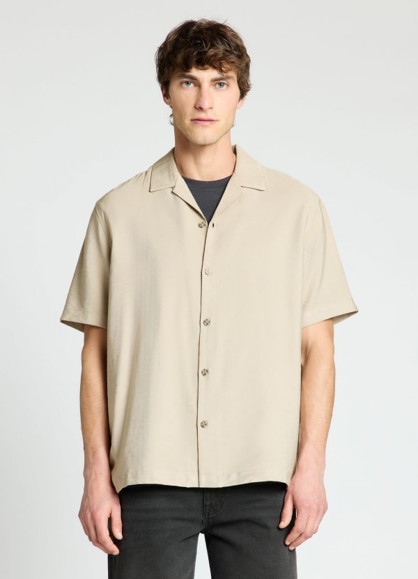 Camicia con colletto bowling
