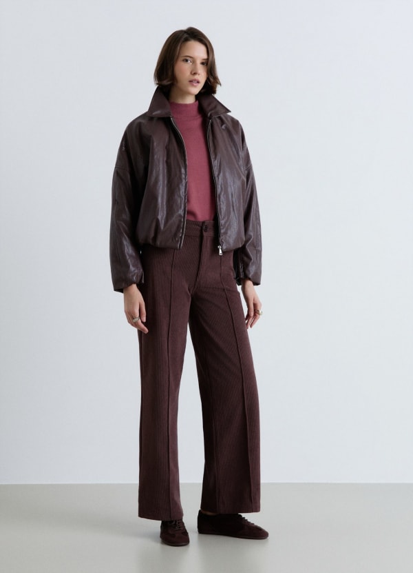 Pantaloni palazzo a tinta unita