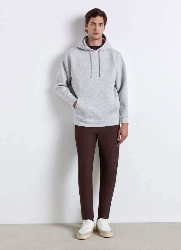 Pantaloni ginnici lunghi in piqué con coulisse