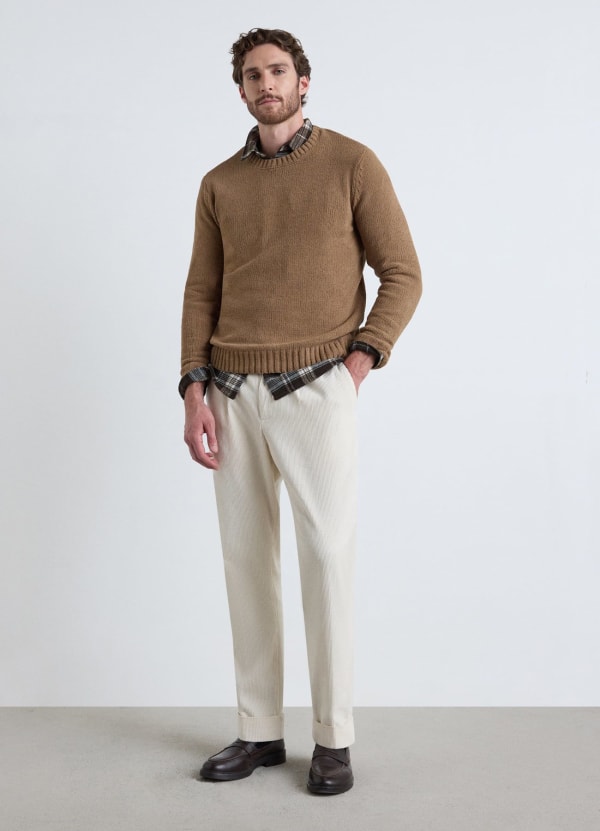 Maglione girocollo effetto ciniglia