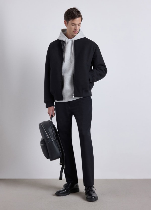 Bomber imbottito effetto pelo con zip