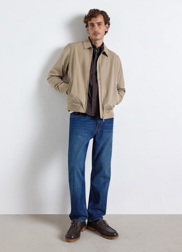 Jeans relaxed fit a tinta unita