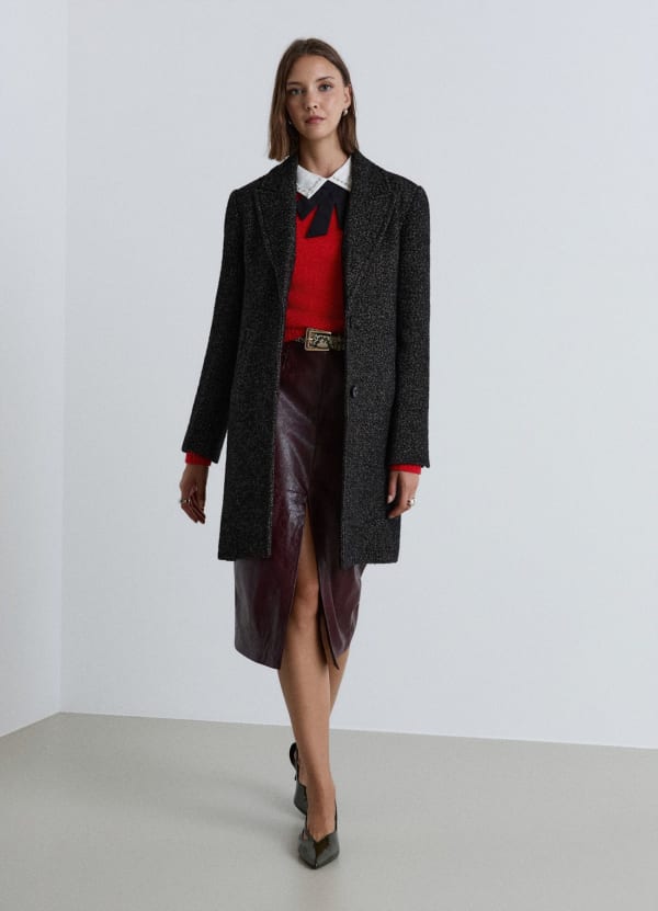 Cappotto monopetto a due bottoni