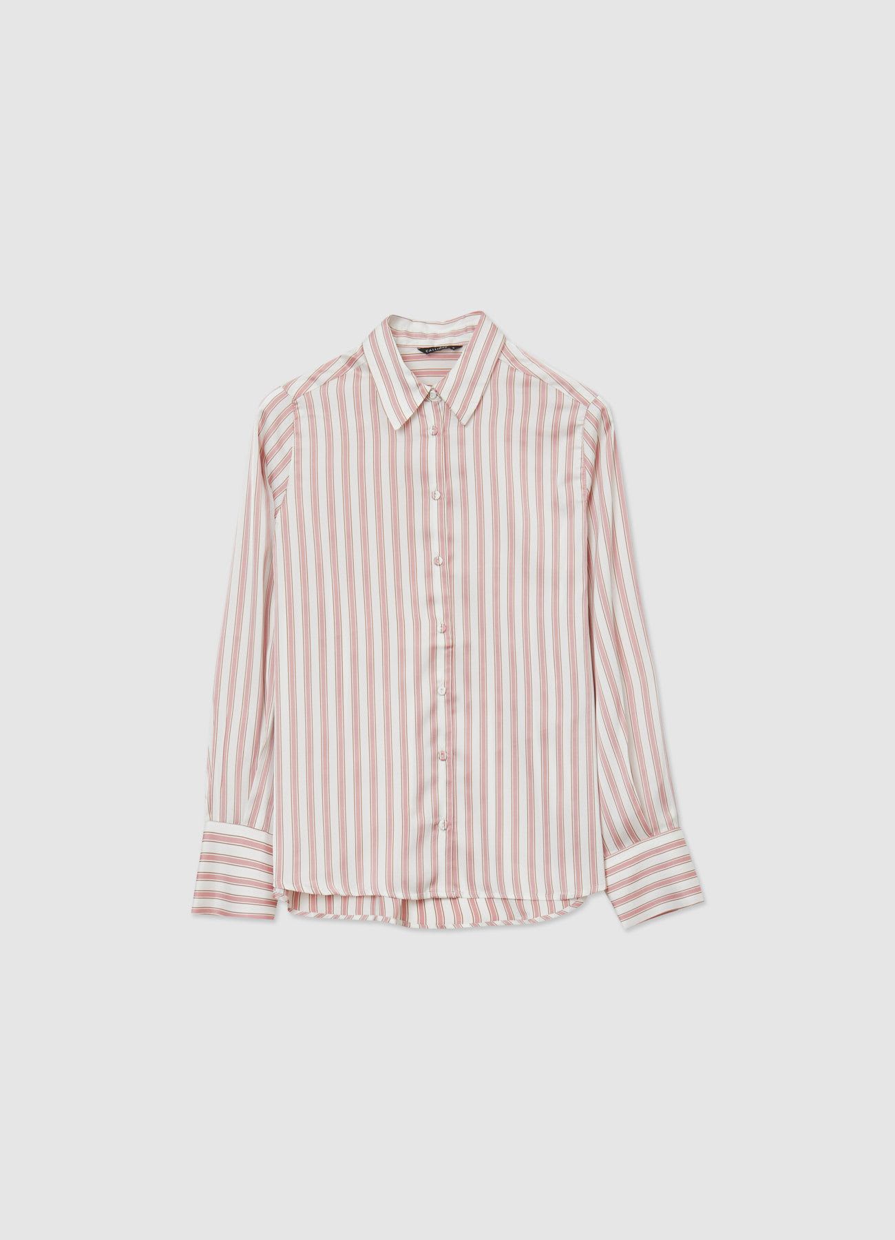Camicia in raso a righe