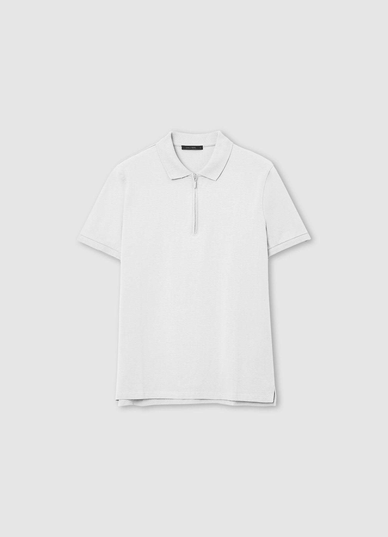T-shirt polo half zip