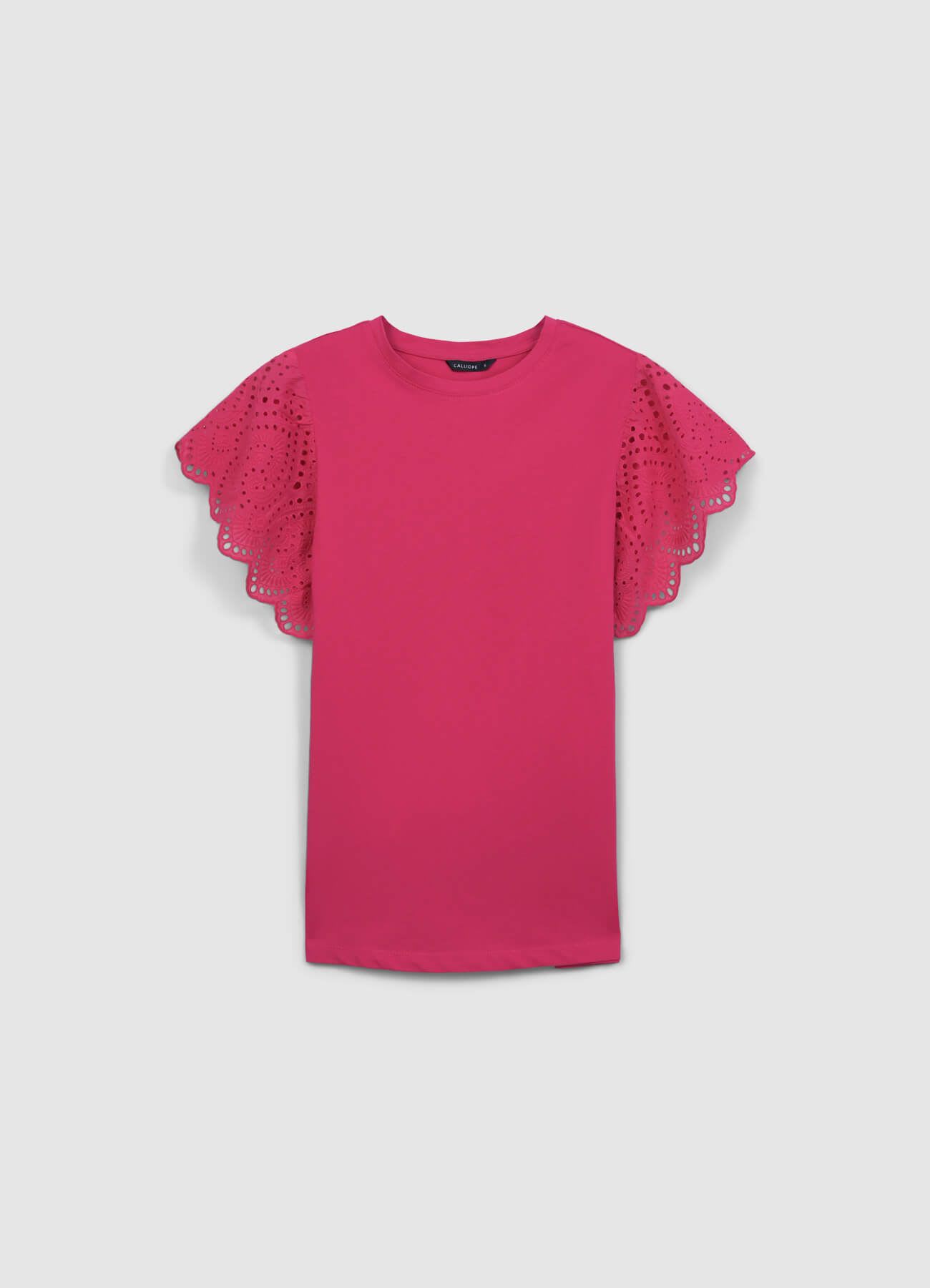 T-shirt volant sangallo