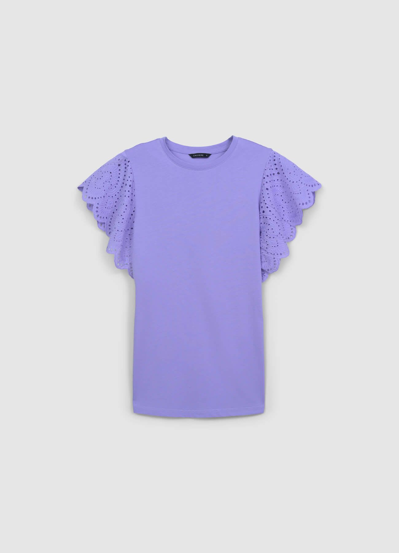 T-shirt volant sangallo