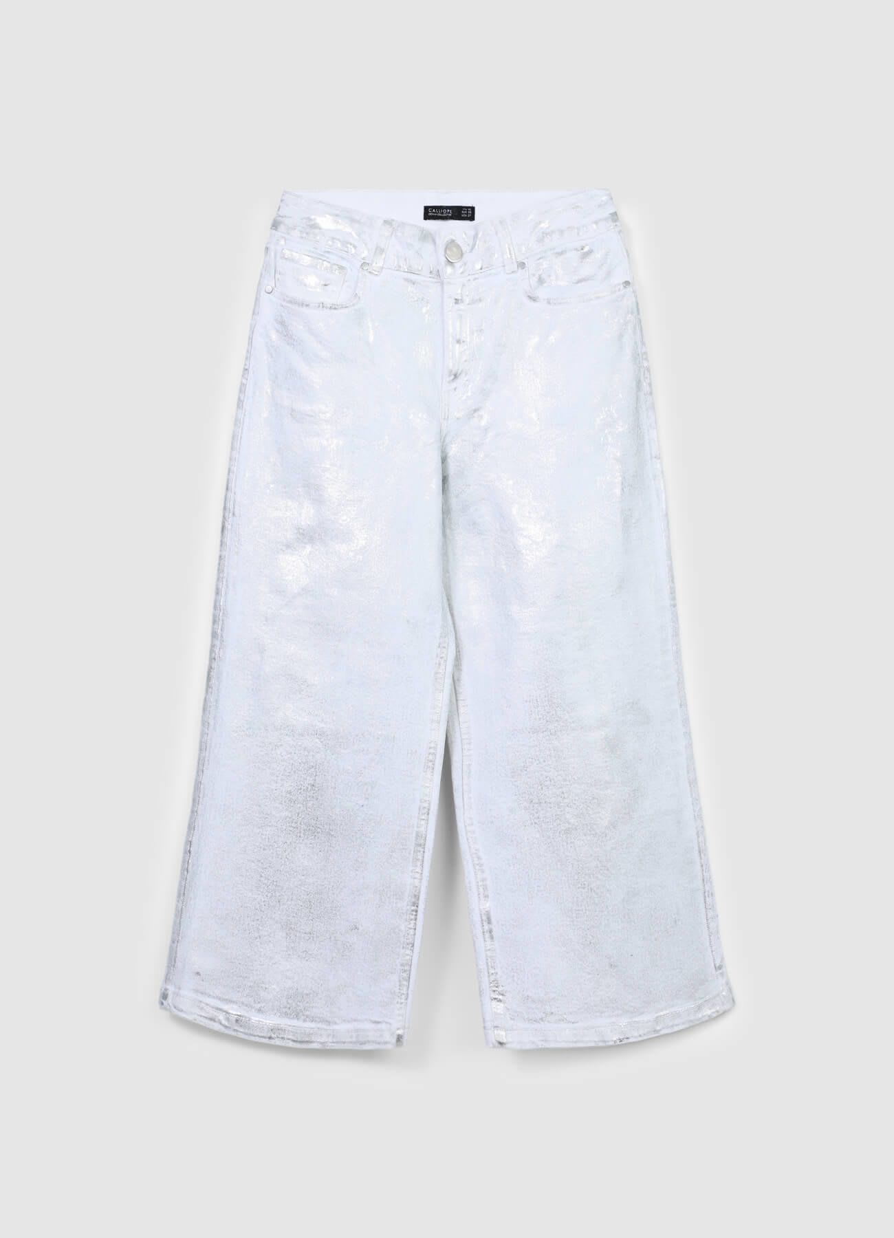 Jeans culotte effetto spalmato
