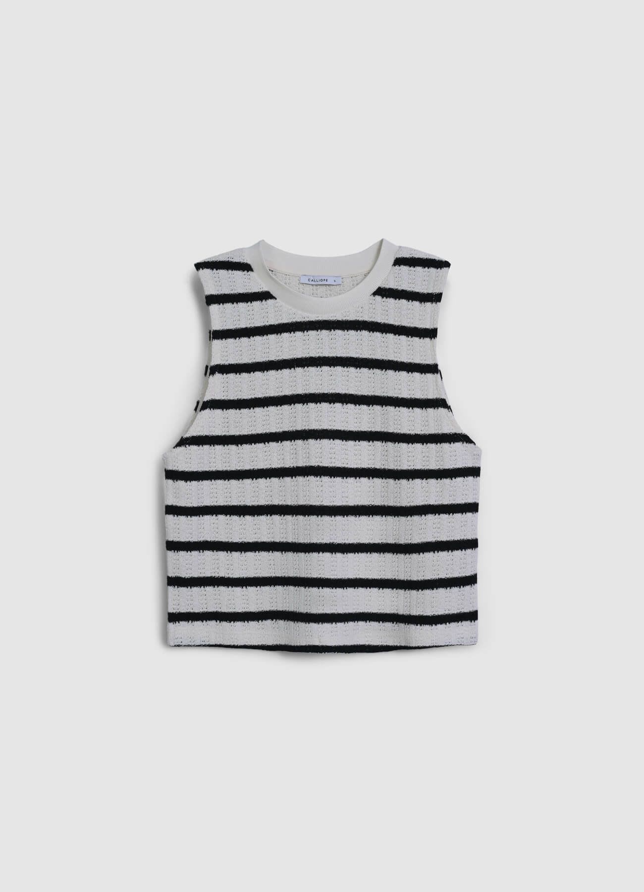 Canotta in maglia a righe