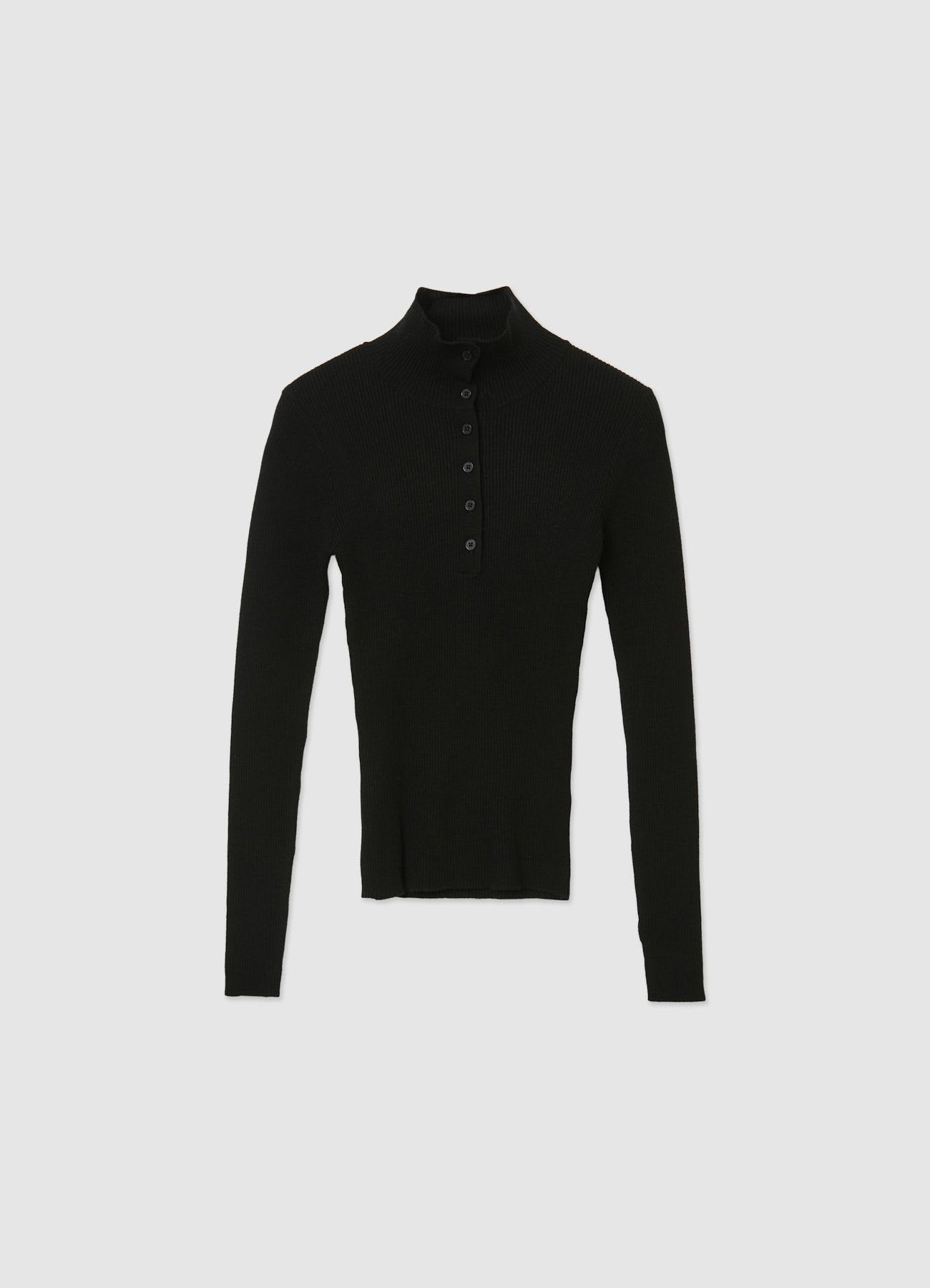 T-shirt a maniche lunghe con bottoni