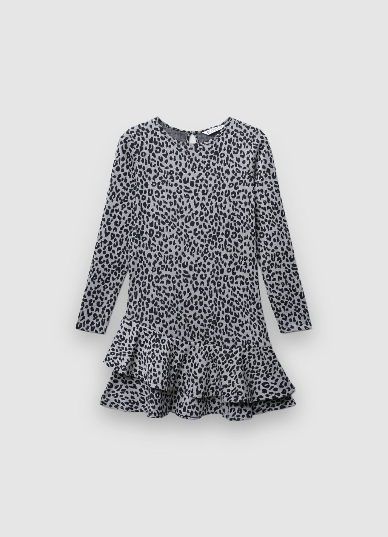 Abito animalier con balze