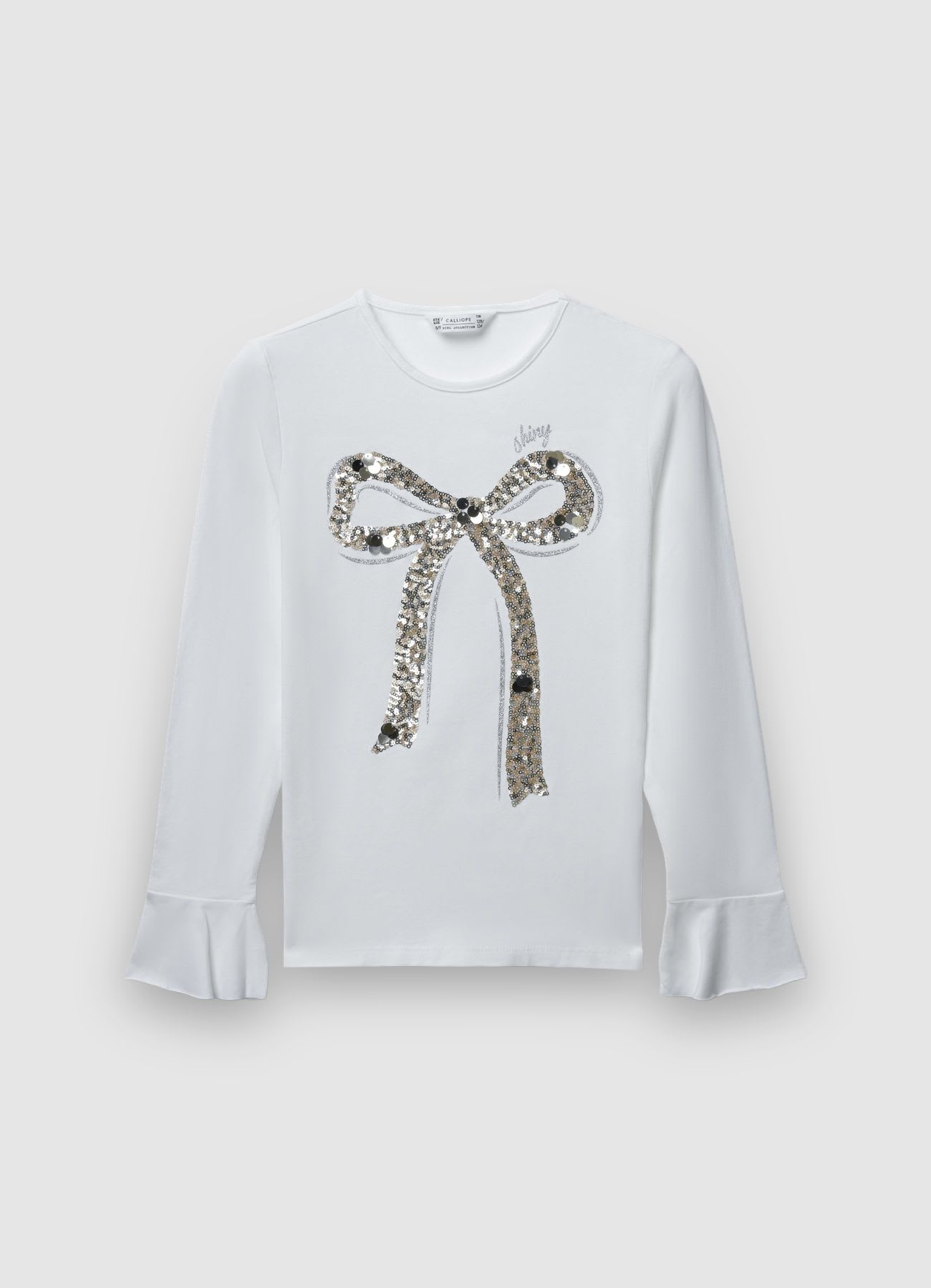 T-shirt fiocco paillettes