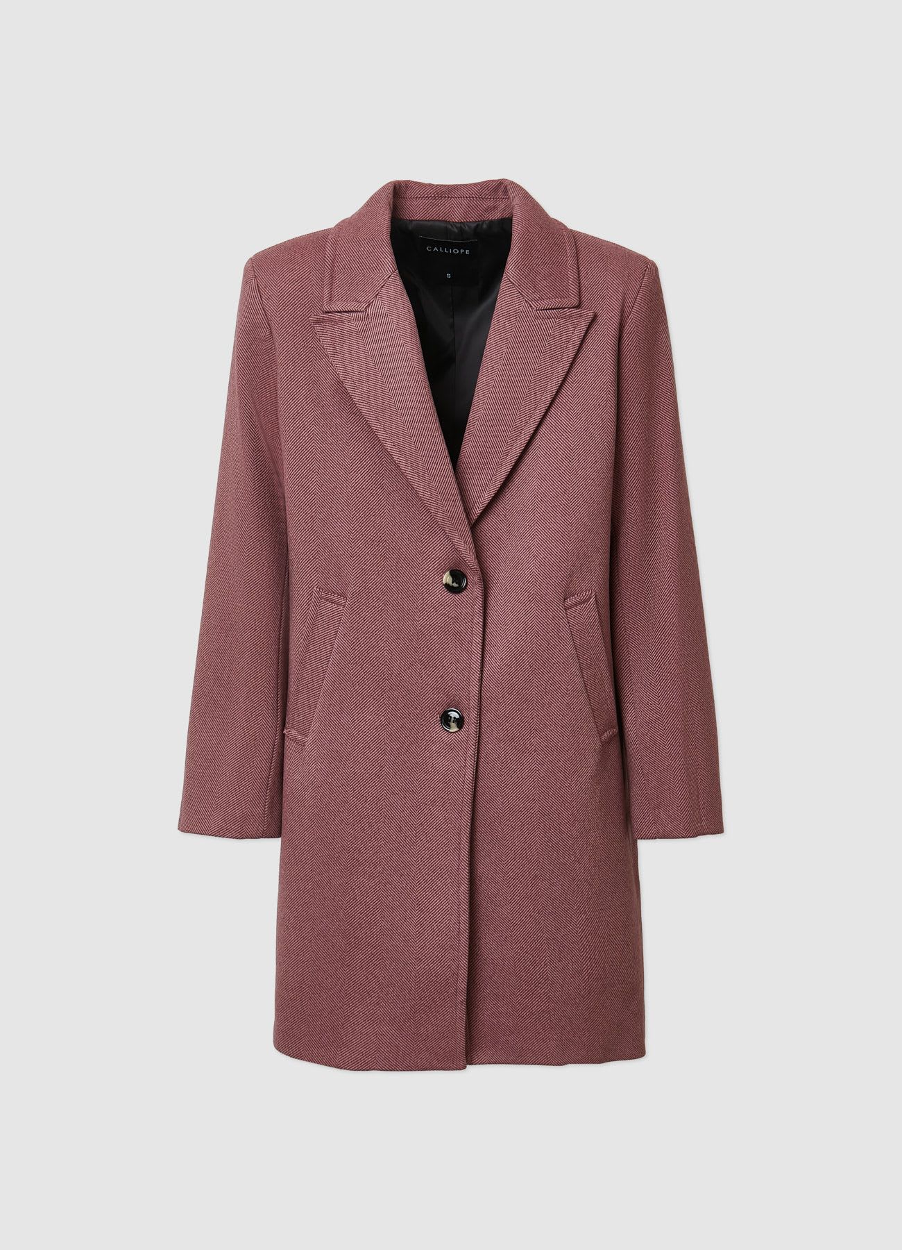 Cappotto monopetto spinato