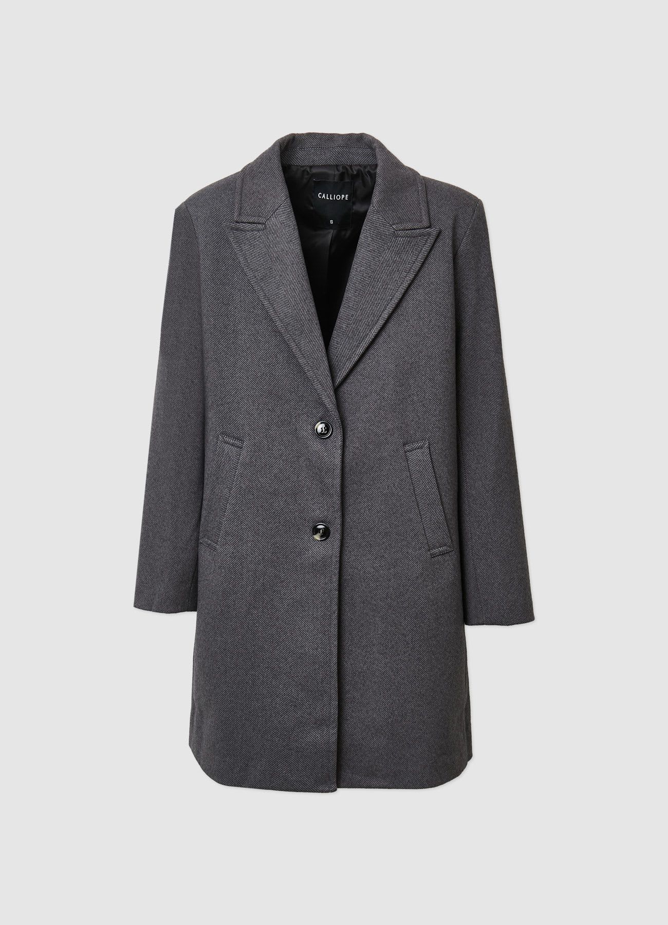 Cappotto monopetto spinato