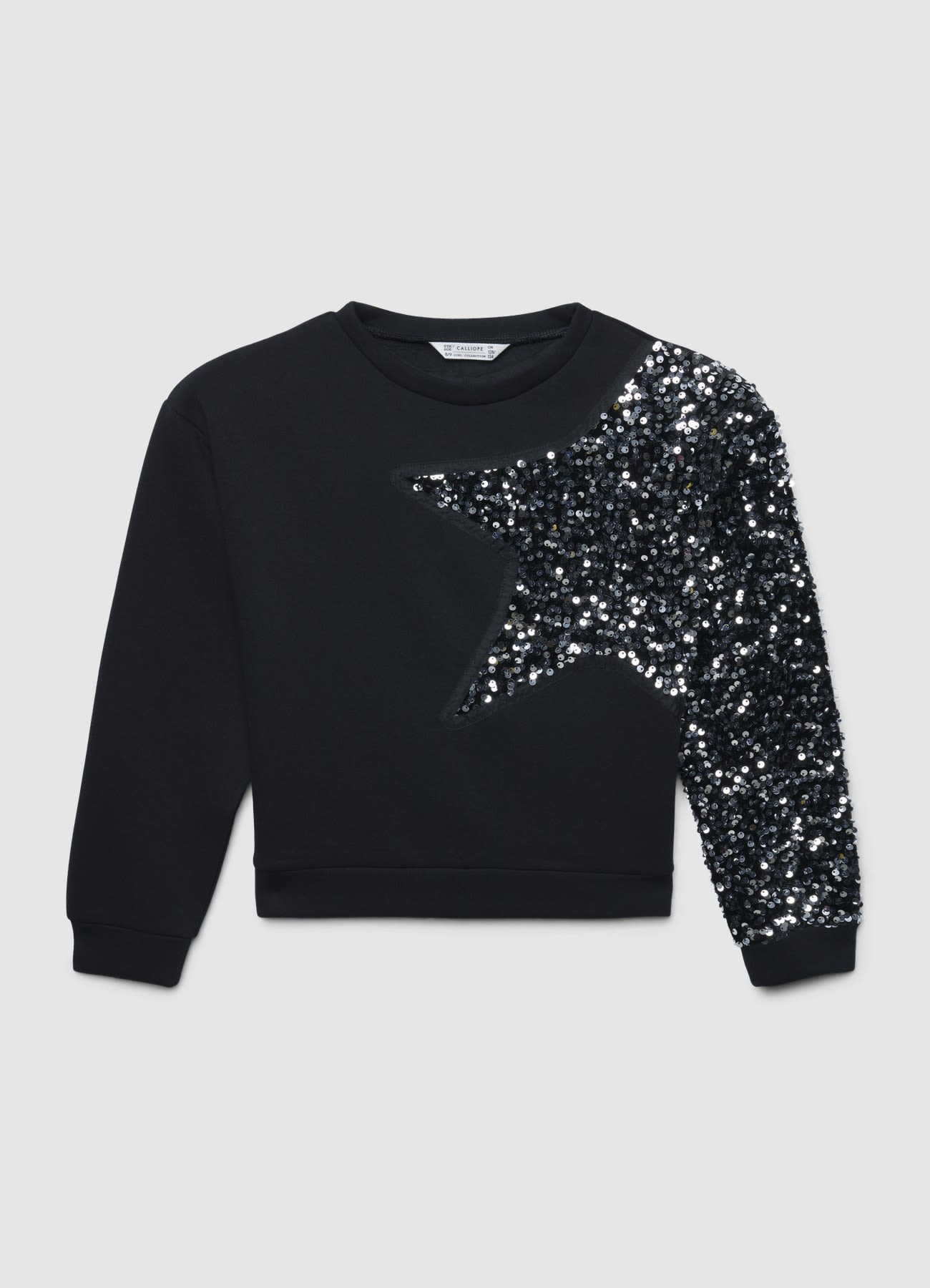 Felpa con stella paillettes