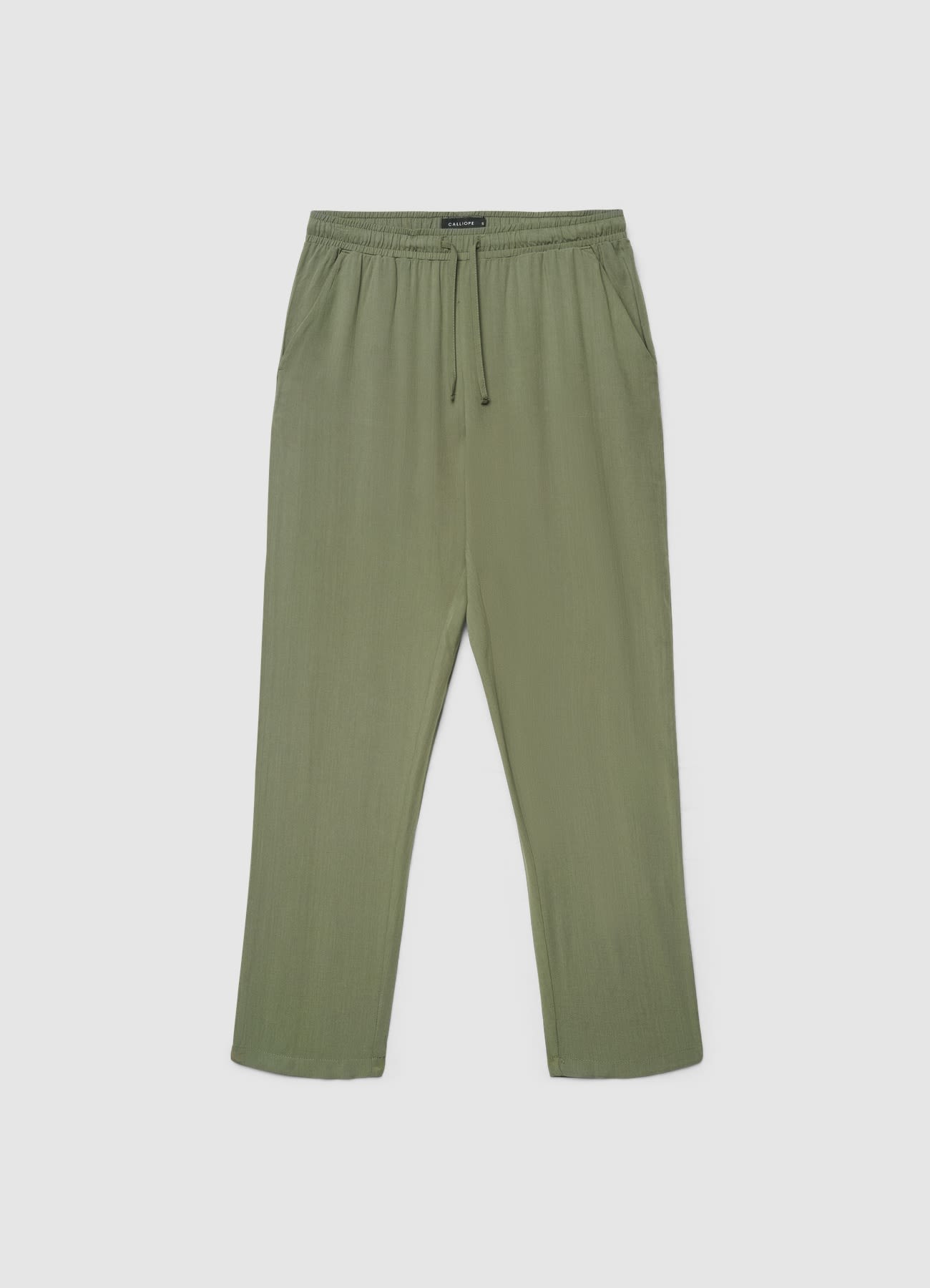 Pantaloni lunghi con vita elasticizzata e coulisse