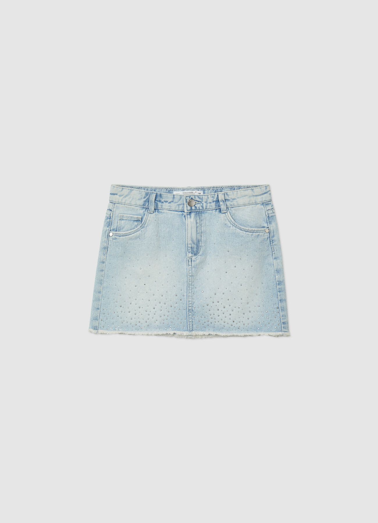 Minigonna in denim con strass
