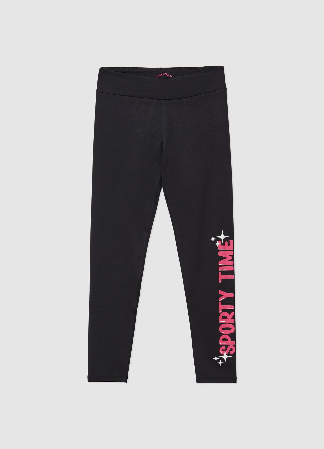 Leggings con scritta laterale