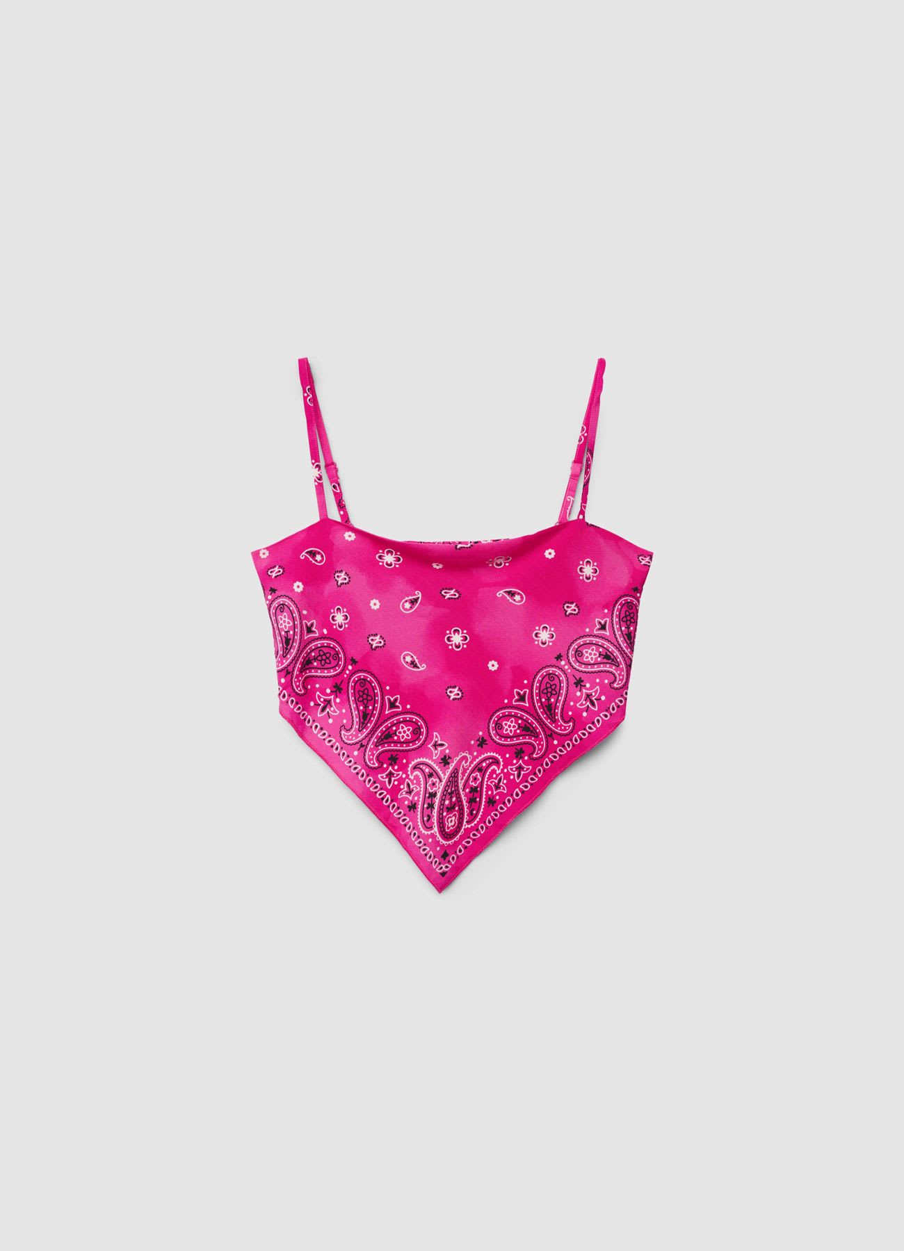 Top bandana con stampa paisley