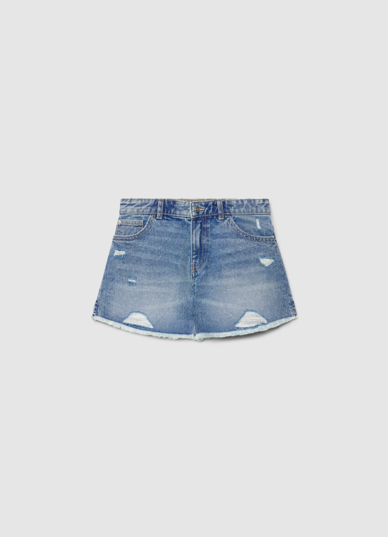 Shorts mom in jeans con strappi