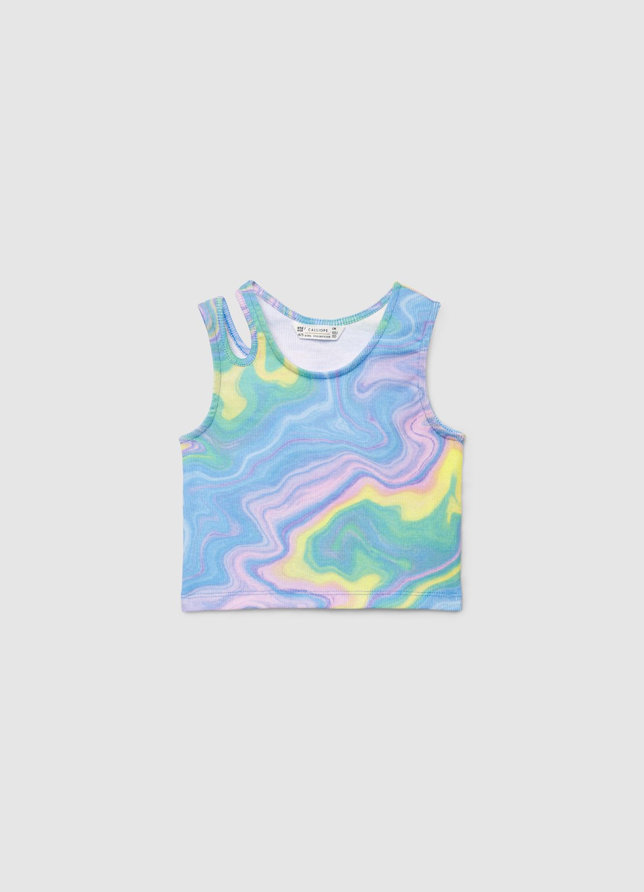 Top fantasia tie dye e cut-out