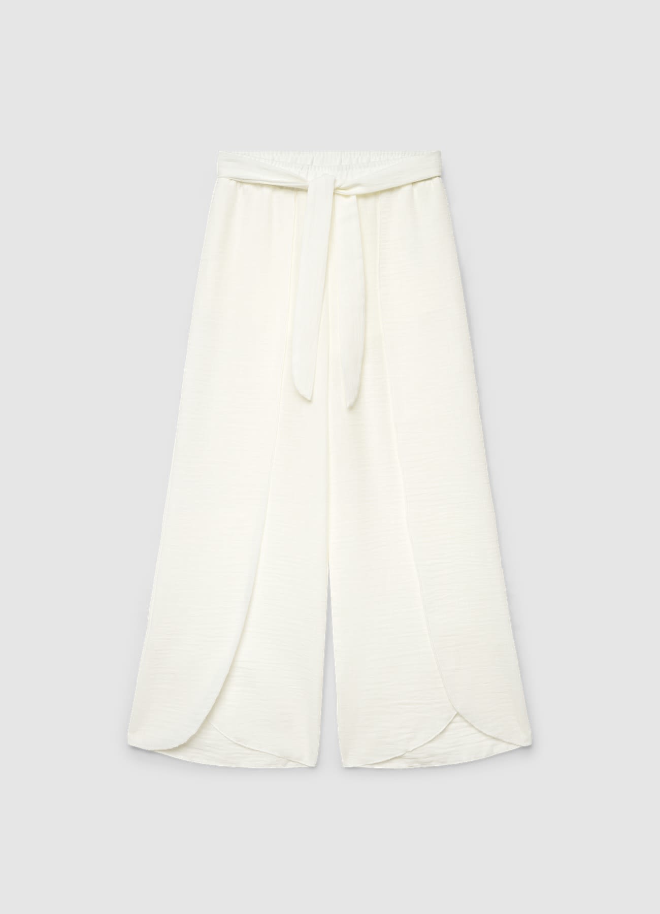 Pantaloni palazzo con cintura annodata