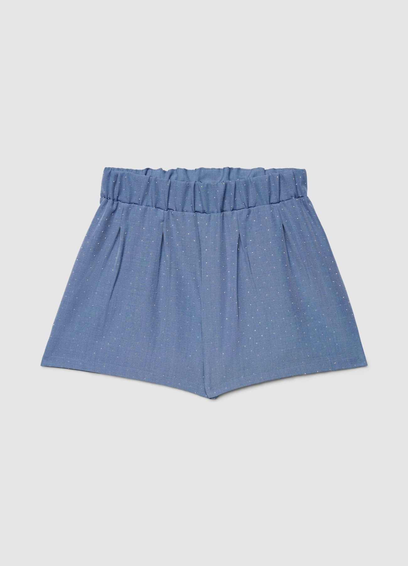Shorts ampi con vita elasticizzata e strass