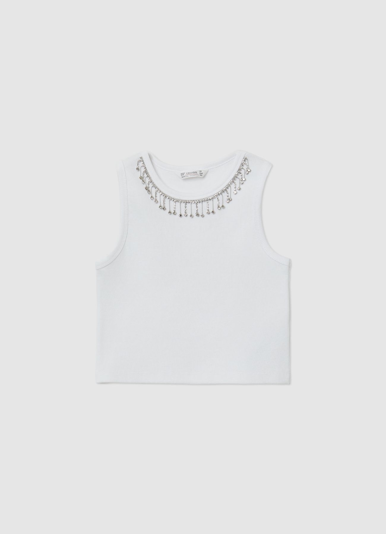 Top a costine con strass
