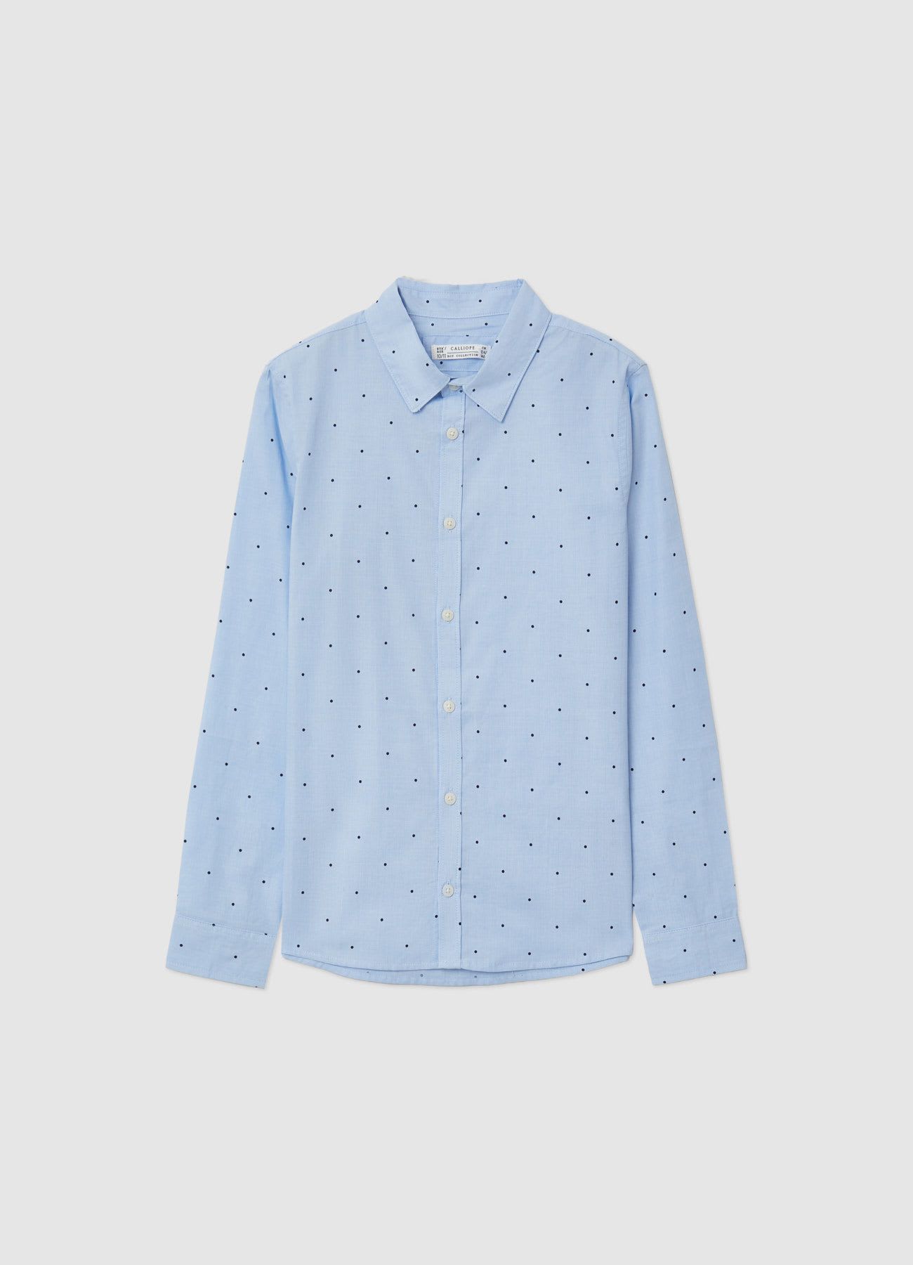 Camicia a pois con colletto