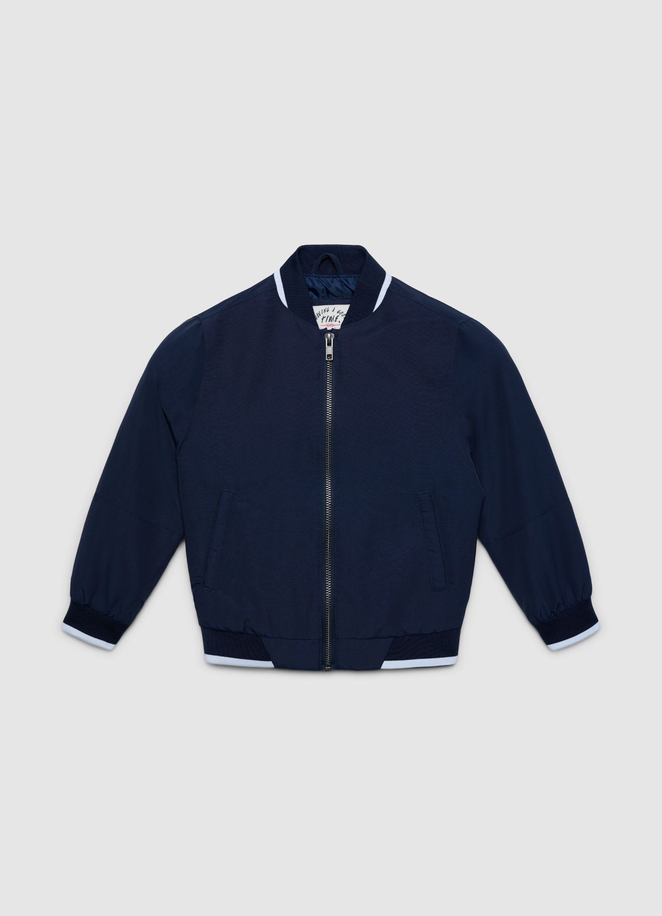 Bomber tinta unita con zip