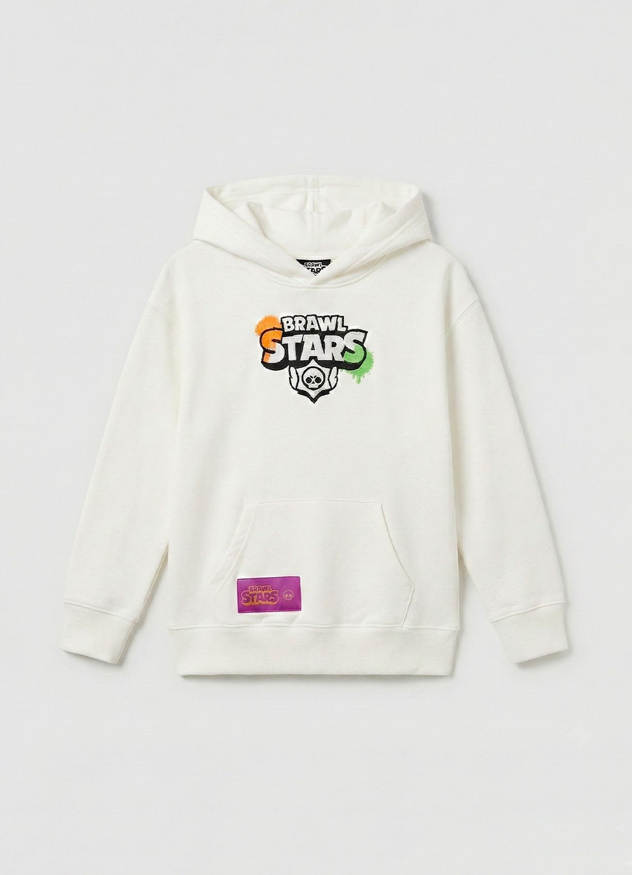 Felpa oversize con cappuccio e stampa Brawl Stars