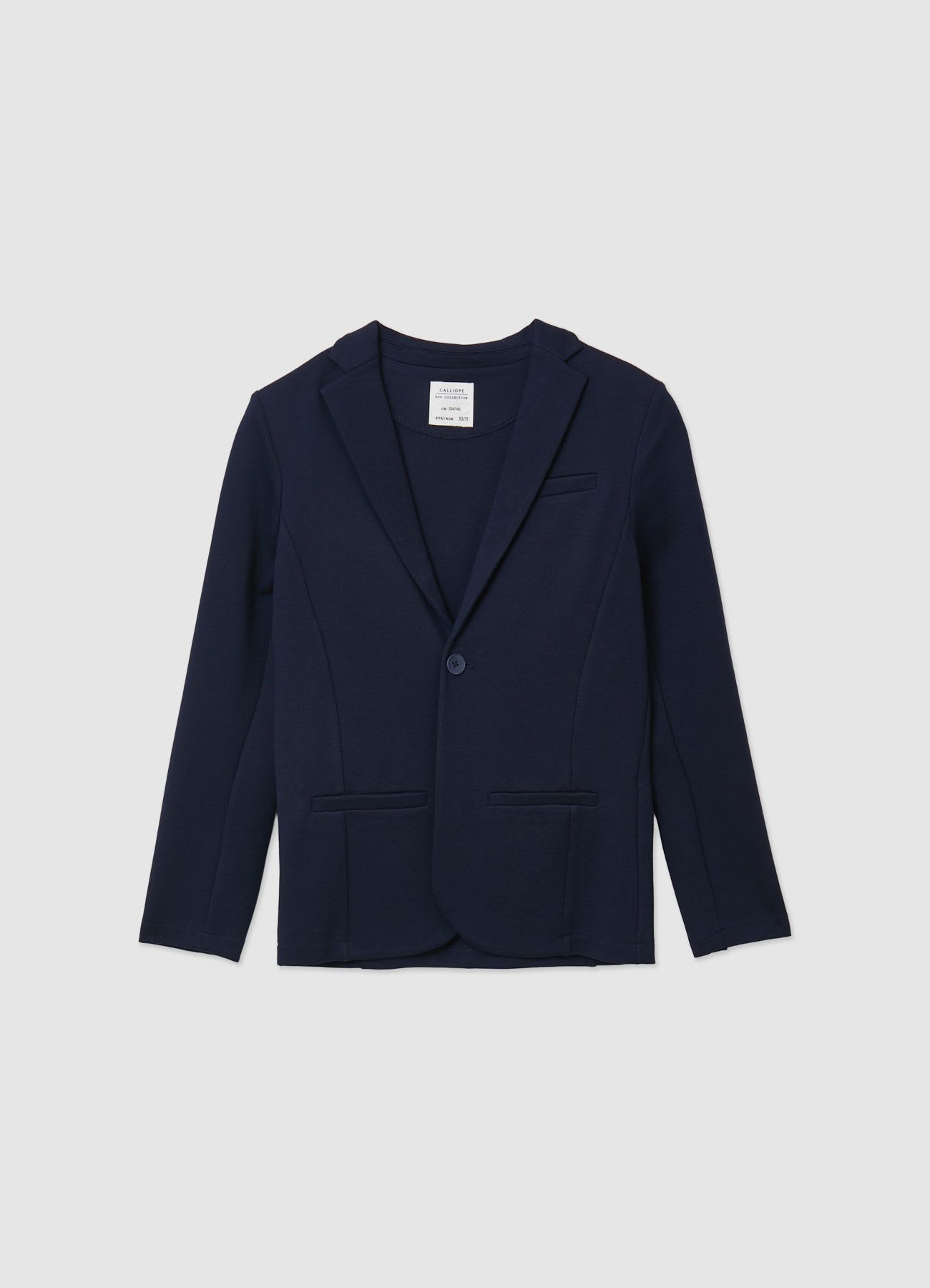 Giacca monopetto con revers e tasche a filetto