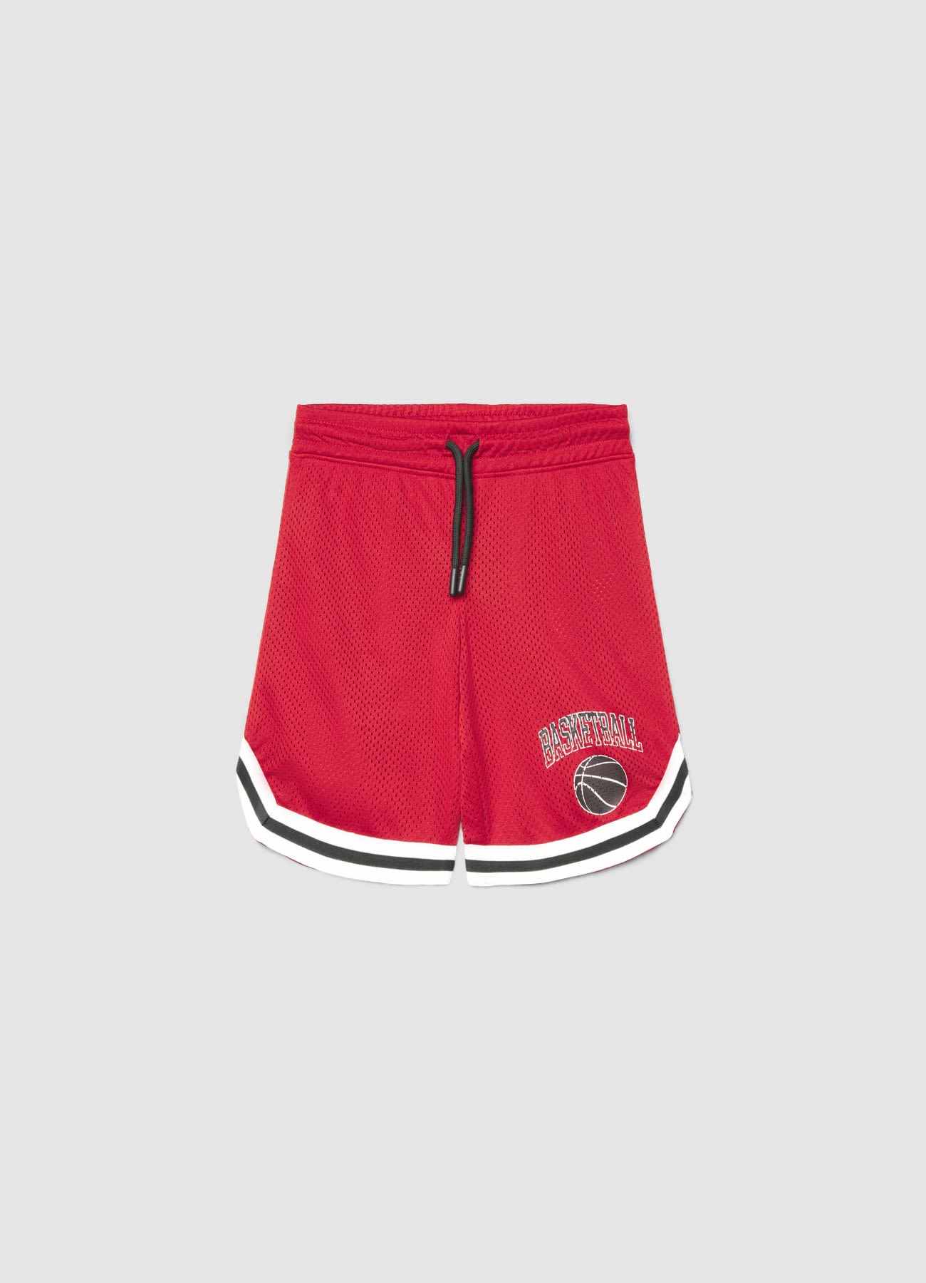 Pantaloncini sportivi in rete con stampa basket