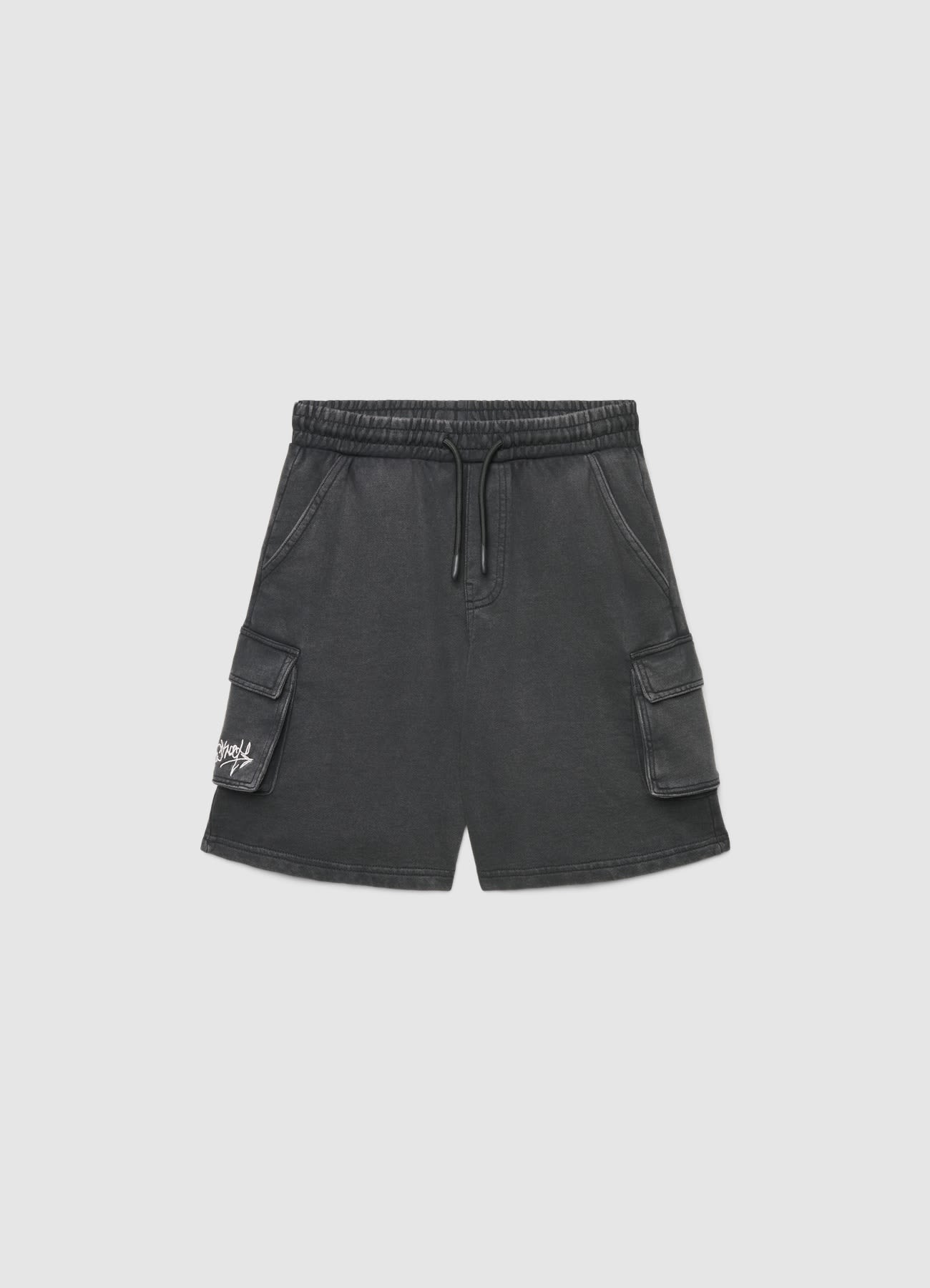 Pantaloncini over cargo con coulisse e ricamo