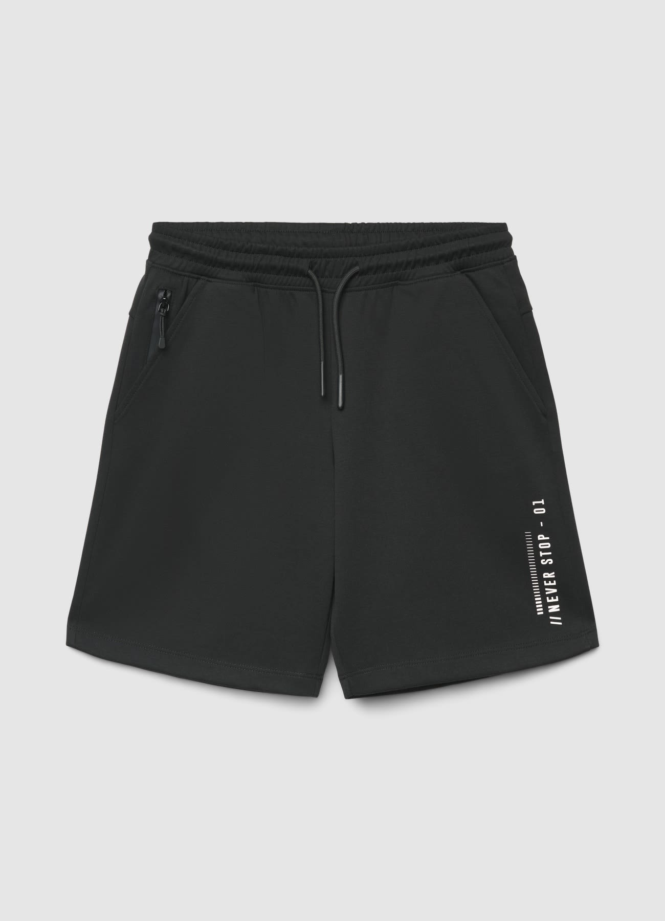 Pantaloncini ginnici con coulisse e scritta