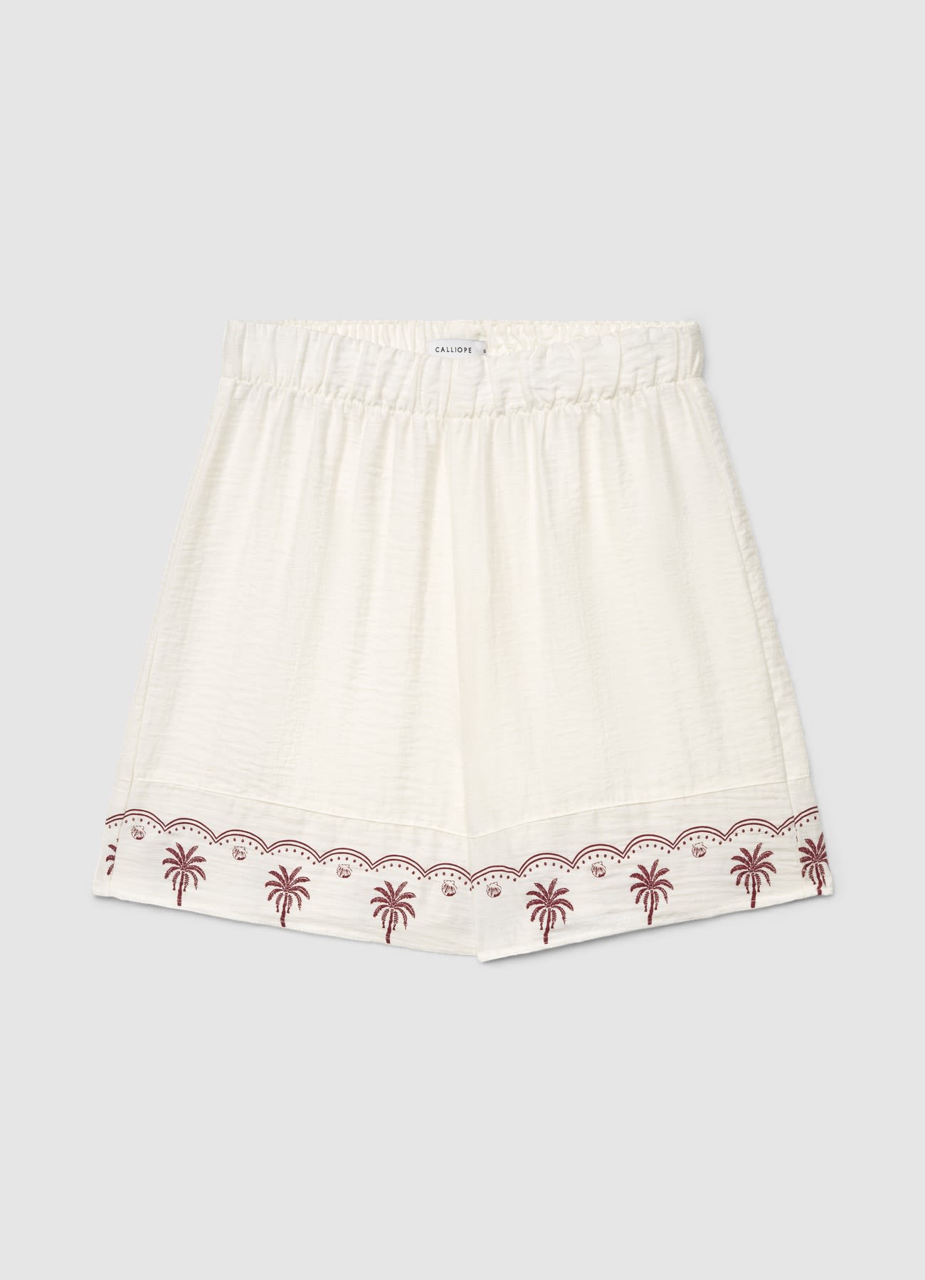 Shorts con vita elasticizzata e stampa palme