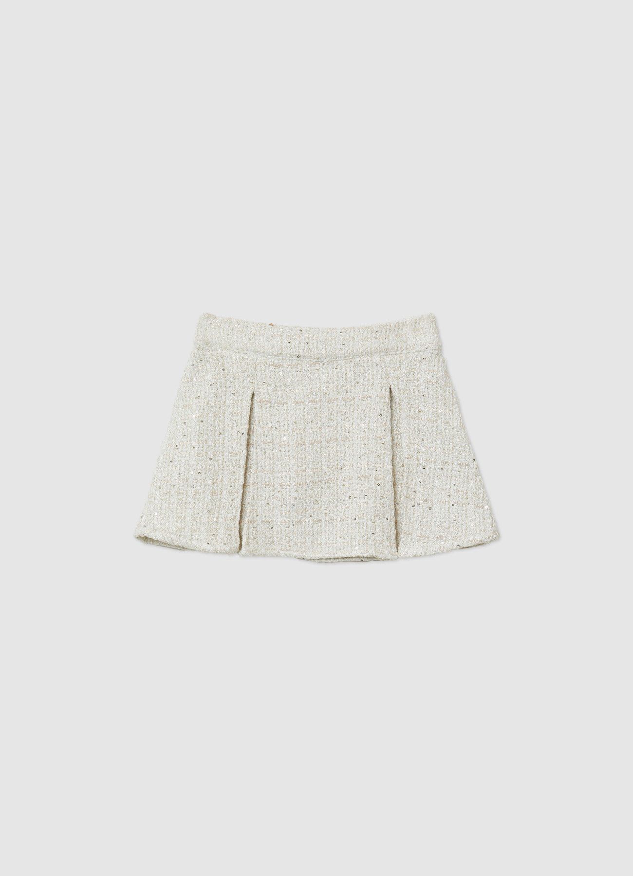 Gonna in tweed con paillettes