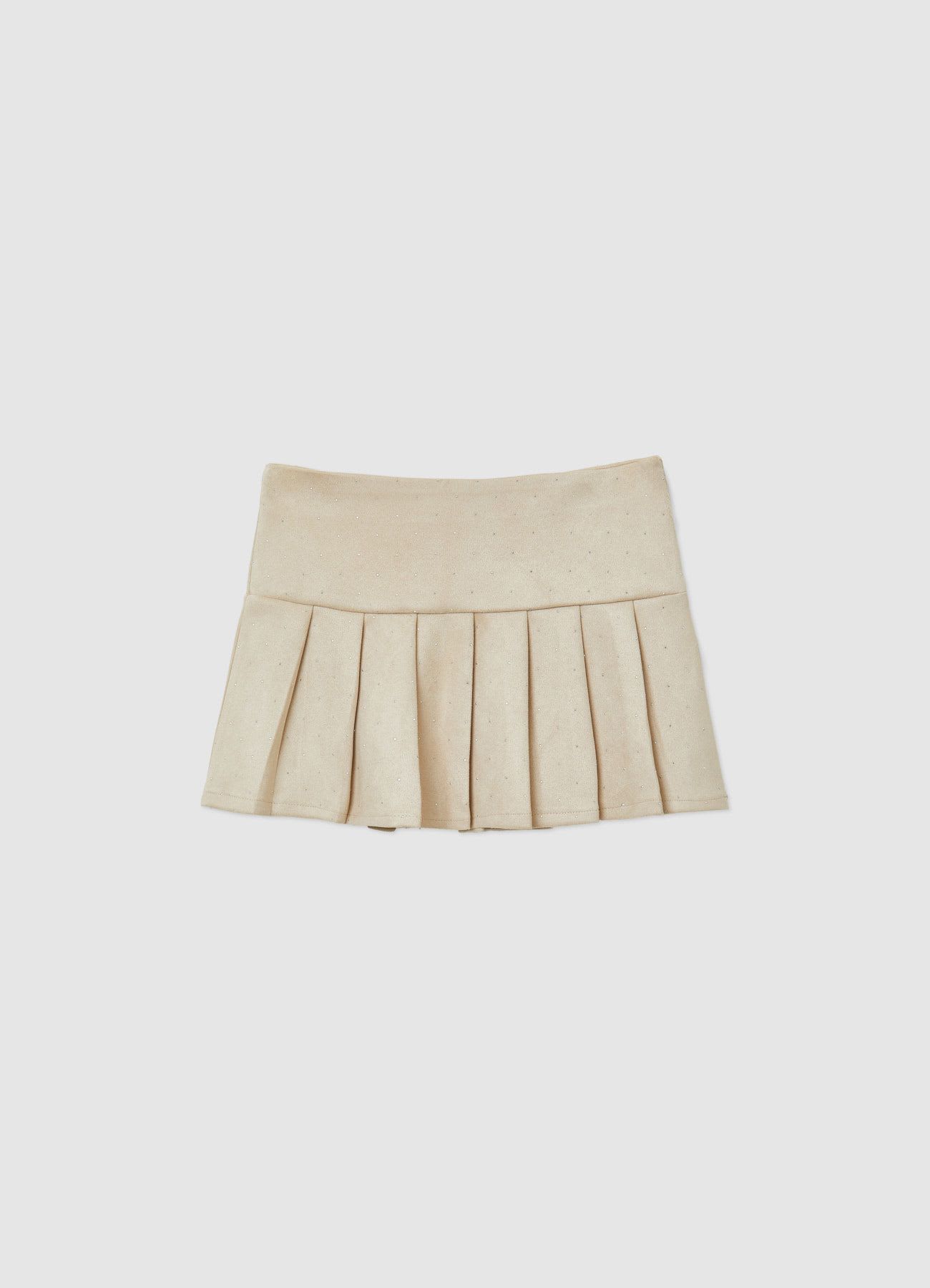 Minigonna plissettata con strass
