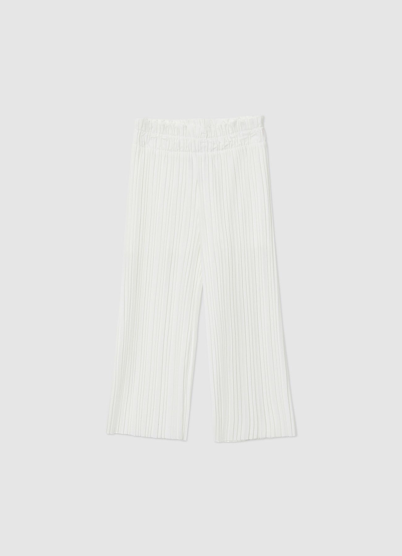 Pantaloni plissé con elastico in vita