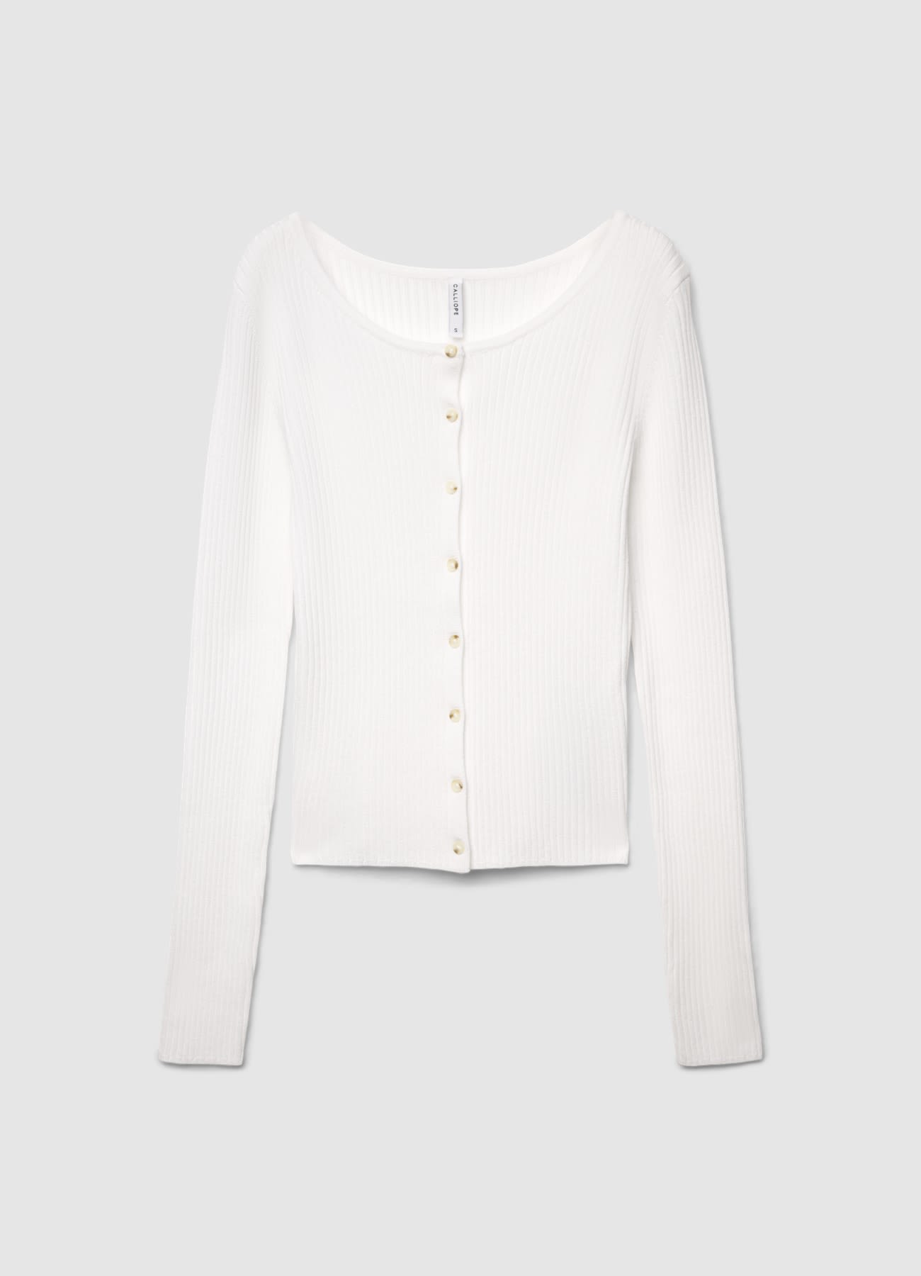 Cardigan con bottoncini a costine