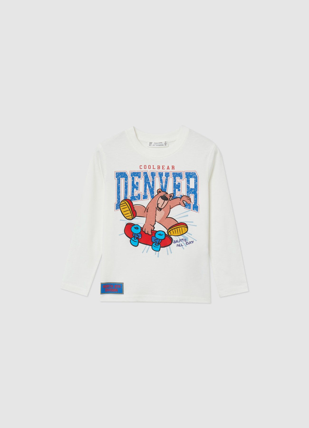 T-shirt con stampa orso
