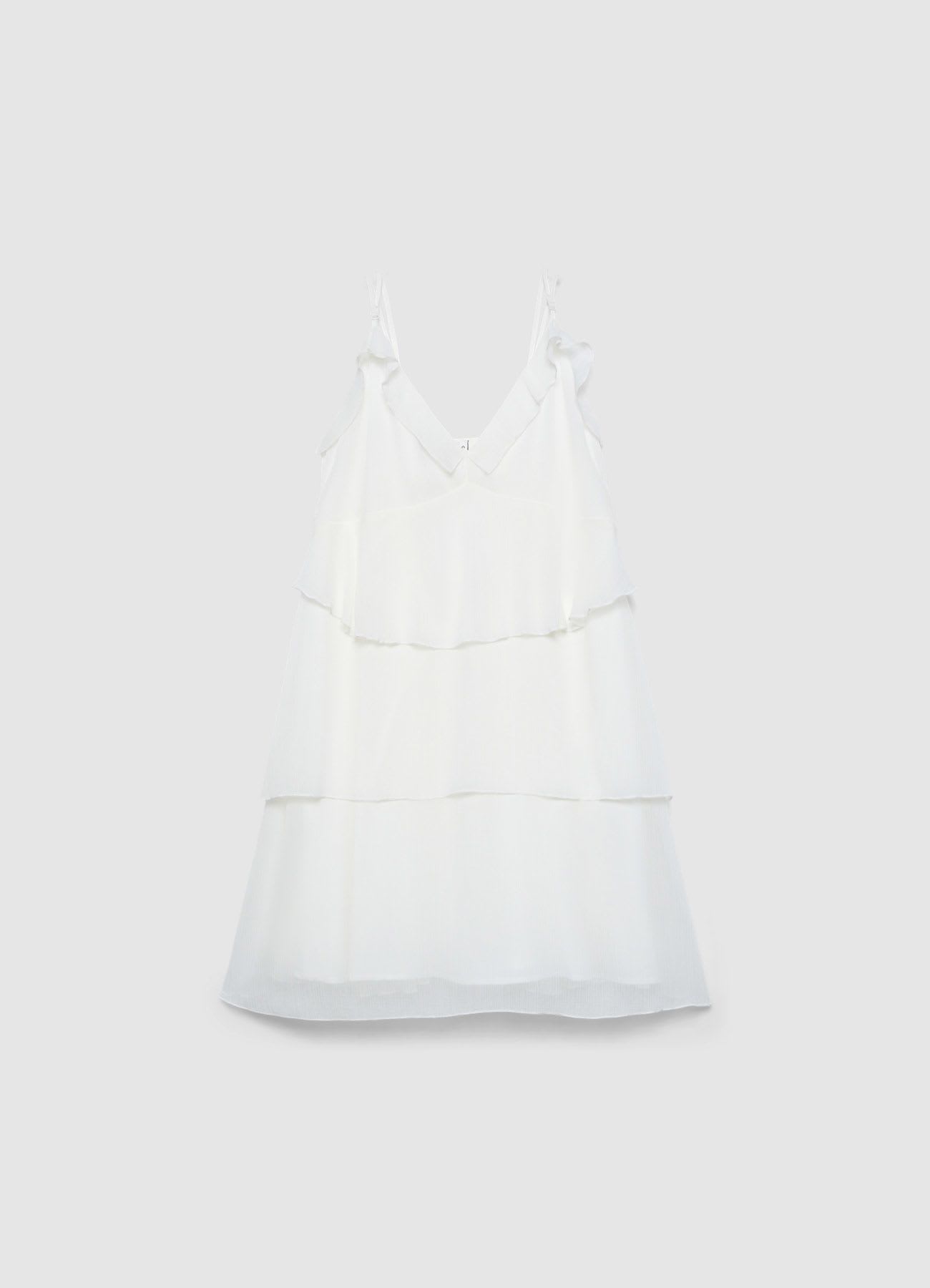 Vestito corto con volant